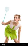 woman-with-fly-swatter-CN73J6.jpg